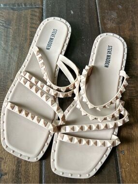 Steve Madden Light Pink Square Toe Sandal